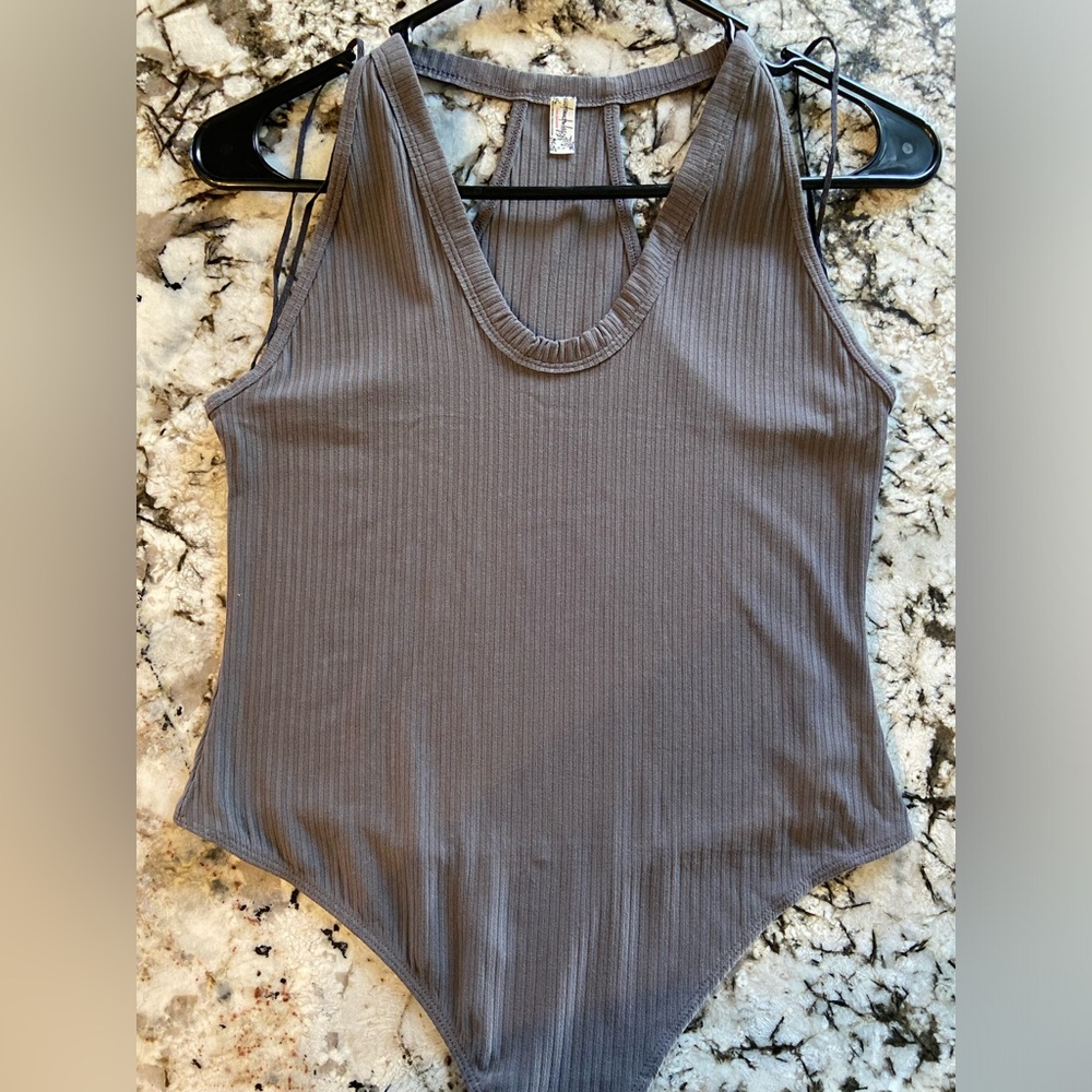 FREE PEOPLE INTIMATELY GREY BODY SUIT